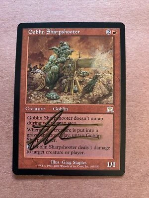 MTG Magic Goblin Sharpshooter Signed Artist Proof x1 Onslaught Greg Staples - Image 1 of 2
