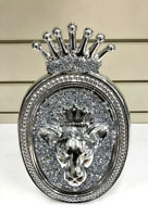 Large Queen Crown Silver Ornament Bling Crushed Diamond Glitter Decor Gift