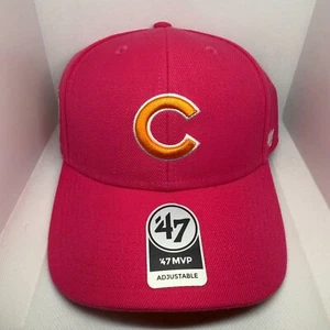 47 Brand Chicago Cubs 2016 World Series Pink MVP Adjustable Snapback Hat - Picture 1 of 5