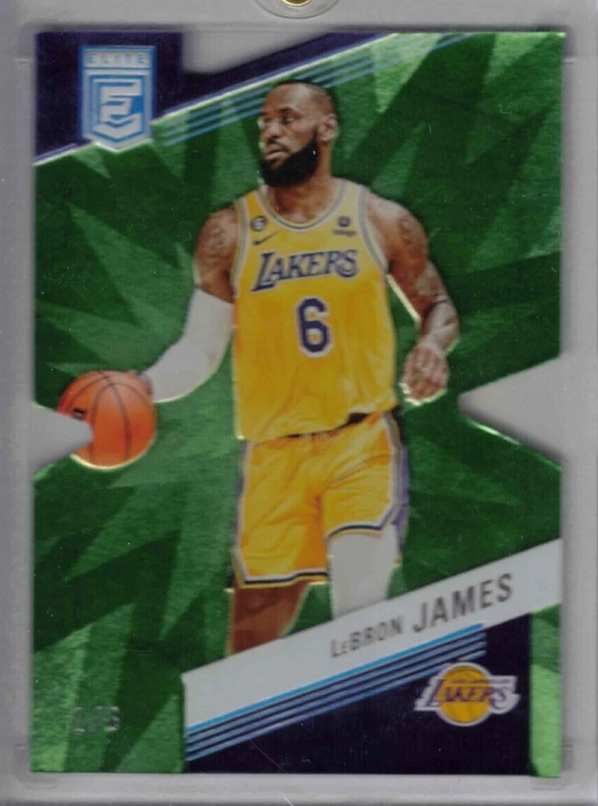 2022-23 Donruss Elite Lebron James Green Status Die-Cut /6