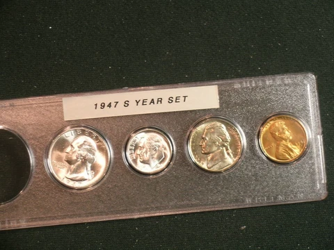 1947-S Very Choice BU San Francisco Mint Year Set - Nice 4-Coin Set       47S2 Cover