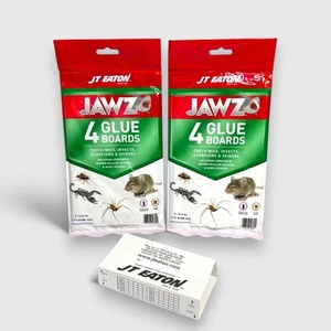 8 Jawz Covered Folding Glue Boards Mouse Insect Spider Control Trap JT Eaton - Picture 1 of 3