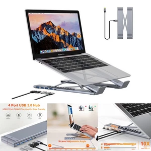5-IN-1 USB-C Laptop Computer Klapp Ständer HUB Konverter Adapter Plug & Play - Bild 1 von 9