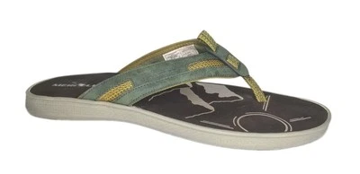 Merrell Flip Flops Sandals SZ 14 Thongs Shoes Green Yellow Men’s Size 14 - Image 1 of 3