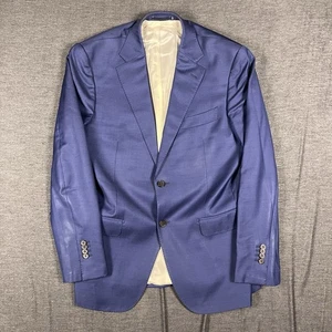 SUITSUPPLY Napoli Blue Blazer Jacket 100% Wool Super 110's Size 42L - Picture 1 of 14