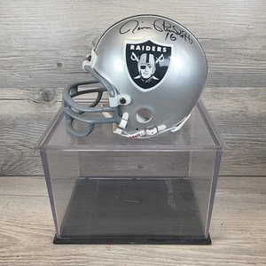 Jim Plunkett Autographed Signed Raiders Football Mini Helmet With Display Case - Picture 1 of 9