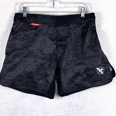 Pantalones Cortos Hayabusa Para Hombres M Negro Gris Hexagonal Camuflaje MMA Grappling Jiu-Jitsu Muay Thai Foto 1 de 4