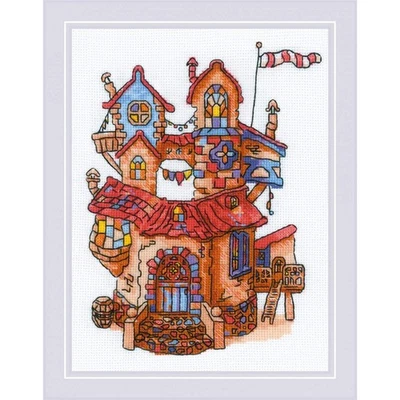 Kit Riolis contado punto de cruz casa de cuento de hadas, hágalo usted mismo Foto 1 de 2