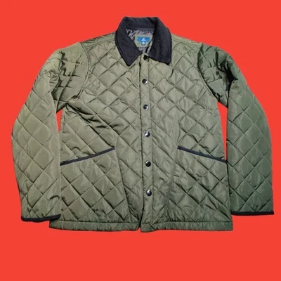 Chaqueta acolchada para hombre George verde mediana M (38-40) abrigo con botones a presión Foto 1 de 4