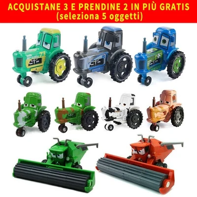 Disney Pixar Cars Frank Harvester trattore mucca 1:55 modellino pressofuso - Immagine 1 di 4