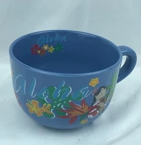 Disney Lilo & Stitch Aloha blau Suppe Kaffee Kakao Becher 22 Unzen Ukulele Hawaii - Bild 1 von 6