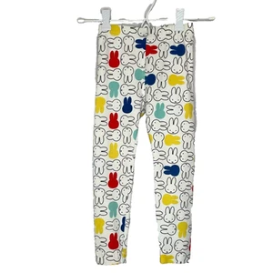 Kids' US 4 100 cm Hanna Andersson Miffy White 100% Cotton Leggings - Picture 1 of 5