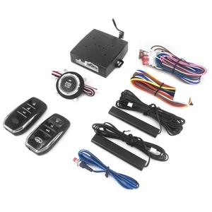 Smart pke keyless go car alarm system remote starter push start button auto lock - Picture 1 of 8