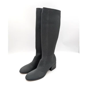 Eileen Fisher Alas Stretch Knit Tall Knee High Boots Graphite Size US8.5 EU39 - Picture 1 of 11
