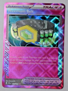 Pokemon Prismatic Evolution TCG Reverse Holo Item Card - Maximum Belt (117/131) - Picture 1 of 7