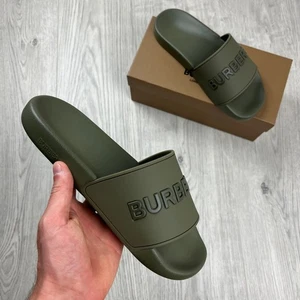 Burberry Furley Slides - Khaki - Picture 1 of 4