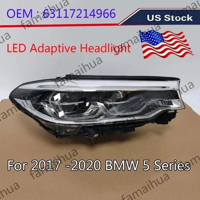 For BMW 5' G30 G31 M5 530 LED ADAPTIVE HEADLIGHT 2017-2020 RIGHT OEM 63117214966 - Image 1 of 4