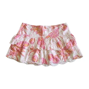 Lilly Pulitzer Cuddy Scalloped Tiered Chonched Out Skirt Size 4 Beachwear  - Picture 1 of 9
