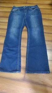 Indigo Premium Jeans 14T Studded Cross Back Pockets Extra Length - Picture 1 of 5