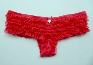 Panties Vintage Playboy Ruffle Peek a Boo Playmate Lingerie SZ Large 2005 NWOT - Picture 1 of 7