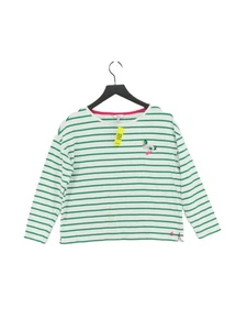 Joules Damen Top UK 12 Grün Gestreift 100% Baumwolle Langarm Rundhals Basic - Bild 1 von 8