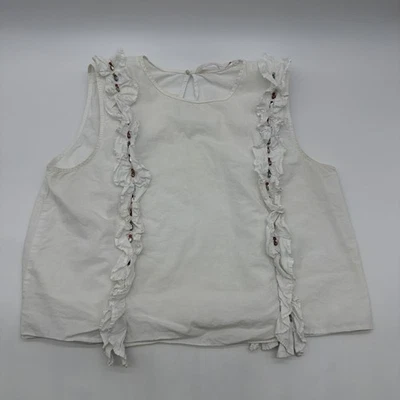 Blusa Mujer Colección Zara M Blanco Piedra cásaga .#37905 Foto 1 de 4
