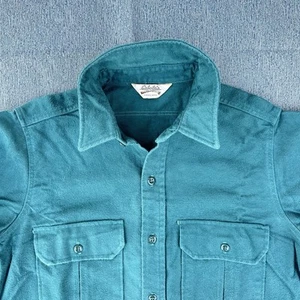Vintage Cabela's Flannel Shirt Mens L Chamois Cloth USA Made Cabelas RRL Rugged - Picture 1 of 6