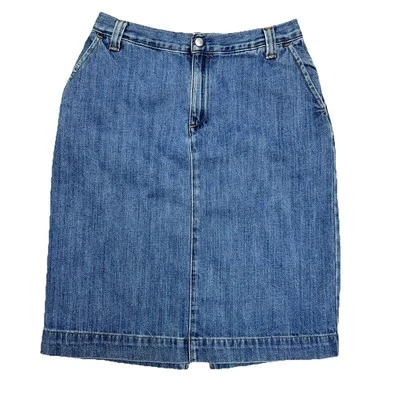 GAP Denim Skirt Women's 28” Waist Cotton Medium Wash Jean READ - Image 1 of 4