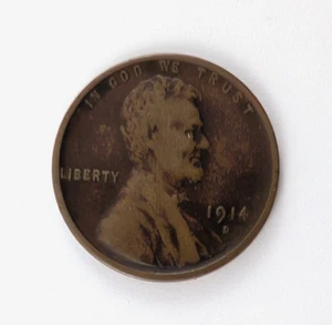 1914 D Lincoln Head Wheat Cent 1C VG-F Very Good Condition - Picture 1 of 5