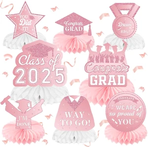 Pink Graduation Decorations Class of 2025 Graduation Centerpieces for Tables ... - Picture 1 of 8