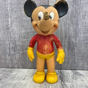 Vintage Walt Disney Productions Mickey Mouse Squeeze Toy 8” Sun Rubber Company - Picture 1 of 8