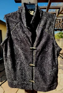 Woolrich Sleeveless Vest w/ Pockets in Onyx Heather Acrylic & Poly Dark Gray XL - Picture 1 of 7