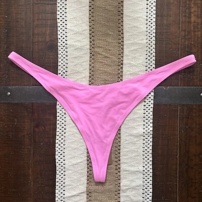 NUEVO CON ETIQUETAS SKIMS Tanga de Natación Pantalones Mujer 4X Plus Rosa Claro SW-THG-0782 Kardashian Foto 1 de 4