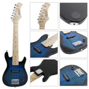Kids 30" Electric Guitar w/Amp & Guitar Combo Accessory Kit Set Blue Electric - Picture 1 of 12