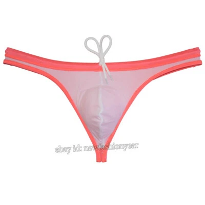 Mini Bikini Tanga Para Hombres Calzoncillos de Natación Bolsa Abultada Traje de Baño Pantalones de Playa Traje de Baño Foto 1 de 4
