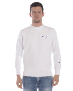 Sweat Champion Sweatshirt Hoodie Coton Homme Blanc 214032 WW001 TL S FAIRE OFFRE - Picture 1 of 11