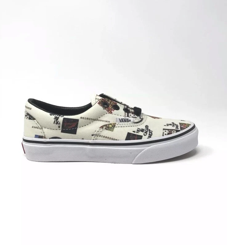 VANS X Era a Tribe Called Quest White ATCQ Skateboarding Shoes Kids Sz 11.5