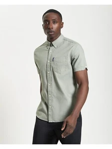 Ben Sherman Kurzarm Signature Oxford Hemd Hellkhaki 1012489 - Bild 1 von 3