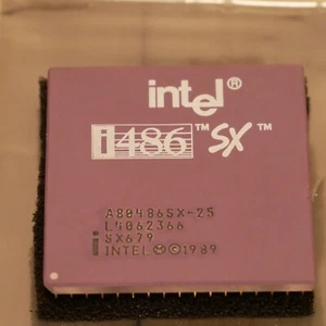 Vintage Intel 486 SX 25 MHz A80486SX-25 SX679 CPU Tested & Working - Picture 1 of 5