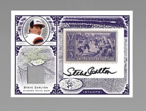2005 Leaf Century Collection Steve Carlton Jersey Stamps Auto #7/39 