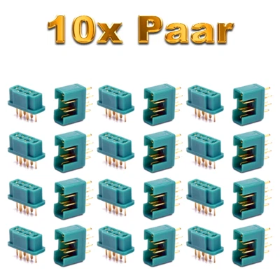 ✅ 10 Paar 20 Stück MPX 6Pin Hochstromstecker Stecker Buchse Multiplex kompatibel - Bild 1 von 4