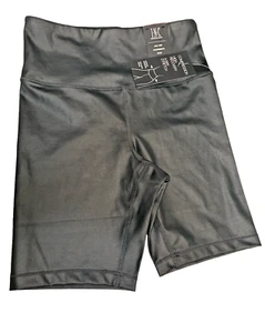 INC International Concepts Womens Shiny Compression Bike Short, SOLID BLACK, XS - Picture 1 of 4