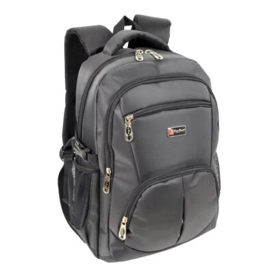 großer Business Rucksack Schwarz mit Laptopfach gepolstert Daypack hochwertig