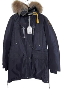 Parajumpers Jacket Coat Womens Size XL Kodiak Base Down Black Fur Hood - Picture 1 of 12