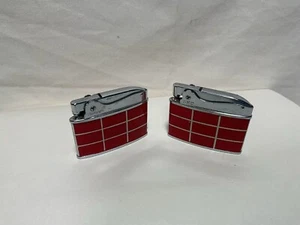 VV86 Vintage Beautiful Smc Red Lighter For Adults Set of Two - Picture 1 of 5