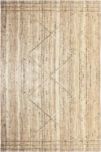 Jute Rug 4 X 7 Natural Braided Jute runner carpet modern living area rug - Picture 1 of 5