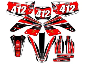 2000-2001 CR 125 R VIGOR Red Senge Graphics Kit Compatible with Honda - Picture 1 of 10