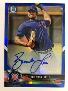 2018 Bowman Chrome BRENDON LITTLE - Blue Refractor #/150 - Auto - Cubs - A128 - Picture 1 of 2