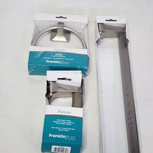 Franklin Brass Futura 24" Towel Bar, Toilet Paper Holder, and Towel Ring set - Picture 1 of 5