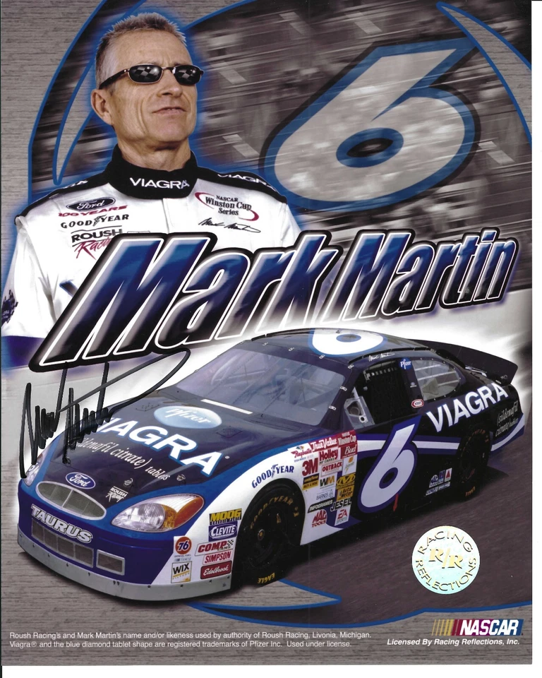 FOTO COMPUESTA AUTOGRAFIADA DE MARK MARTIN 2003 Foto 1 de 1